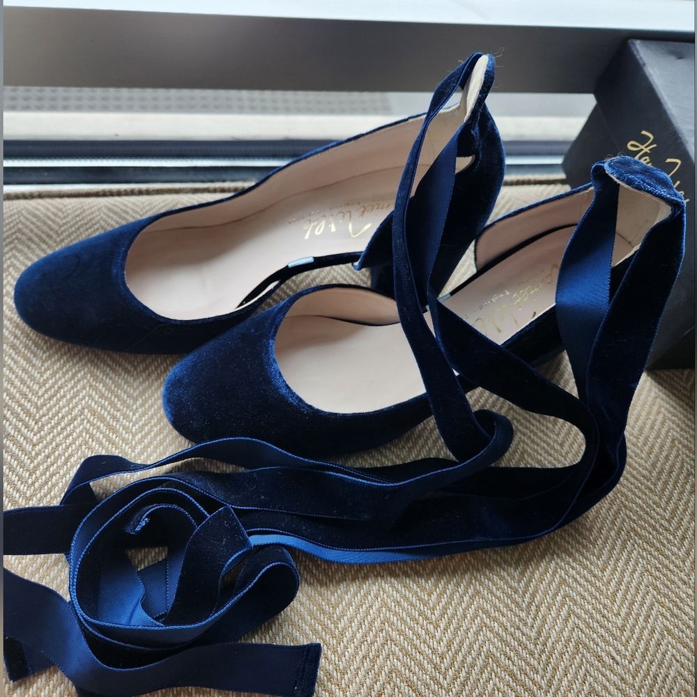 Midnight Navy Block Heel